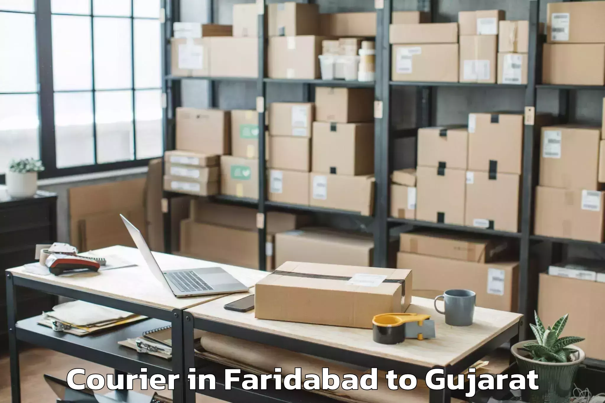 Get Faridabad to Vansda Courier